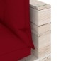 Garten-Ecksofa aus Paletten mit Kissen Kiefernholz Garten-Ecksofa aus Paletten mit Kissen Kiefernholz