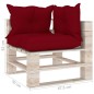 Garten-Ecksofa aus Paletten mit Kissen Kiefernholz Garten-Ecksofa aus Paletten mit Kissen Kiefernholz