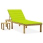 vidaXL Garten-Sonnenliege mit Tisch und Auflage Kiefer Imprägniert vidaXL Garten-Sonnenliege mit Tisch und Auflage Kiefer Imprägniert