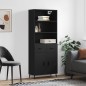 Highboard Schwarz 69,5x34x180 cm Holzwerkstoff Highboard Schwarz 69,5x34x180 cm Holzwerkstoff