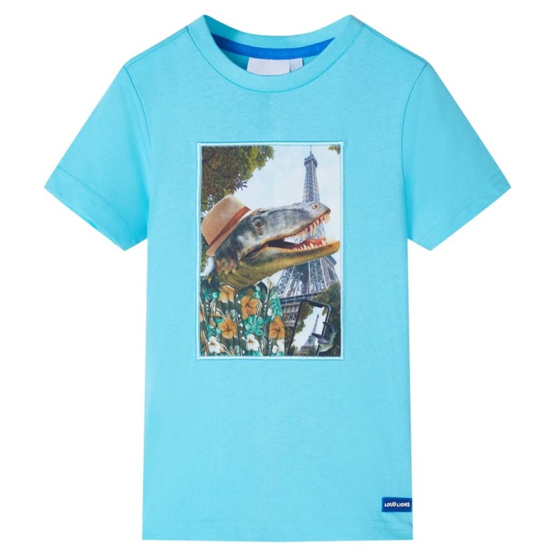 Kinder-T-Shirt Aquablau 116 Kinder-T-Shirt Aquablau 116