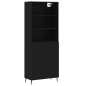 Highboard Schwarz 69,5x34x180 cm Holzwerkstoff Highboard Schwarz 69,5x34x180 cm Holzwerkstoff