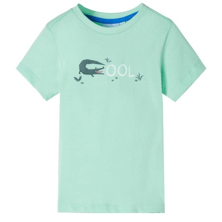 Kinder-Kurzarmshirt Hellgrün 116