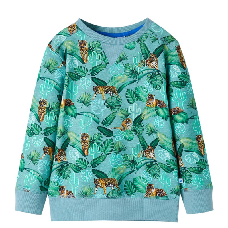 Kinder-Sweatshirt Hellgrün Melange 116 Kinder-Sweatshirt Hellgrün Melange 116