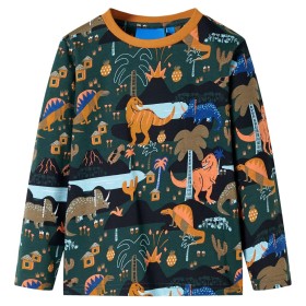 Kinderpyjama mit Langen Ärmeln Dunkelgrün 116