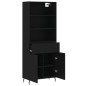 Highboard Schwarz 69,5x34x180 cm Holzwerkstoff Highboard Schwarz 69,5x34x180 cm Holzwerkstoff