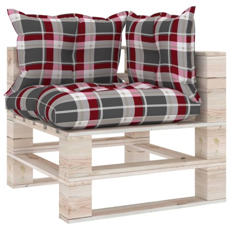Garten-Ecksofa aus Paletten mit Kissen Kiefernholz