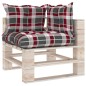 Garten-Ecksofa aus Paletten mit Kissen Kiefernholz Garten-Ecksofa aus Paletten mit Kissen Kiefernholz