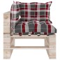 Garten-Ecksofa aus Paletten mit Kissen Kiefernholz Garten-Ecksofa aus Paletten mit Kissen Kiefernholz