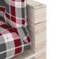 Garten-Ecksofa aus Paletten mit Kissen Kiefernholz Garten-Ecksofa aus Paletten mit Kissen Kiefernholz