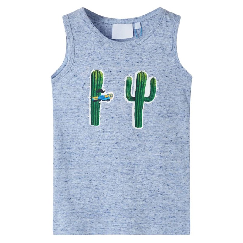 Kinder-Tanktop Blau Melange 140 Kinder-Tanktop Blau Melange 140