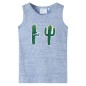 Kinder-Tanktop Blau Melange 140 Kinder-Tanktop Blau Melange 140