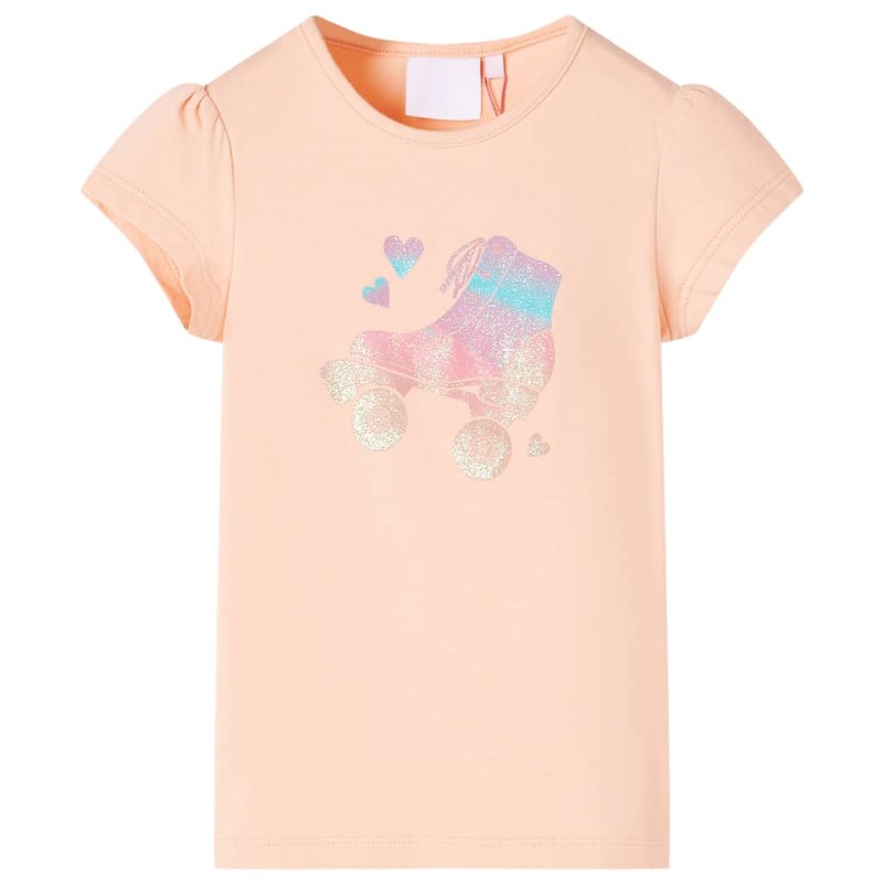 Kinder-T-Shirt Hellorange 128 Kinder-T-Shirt Hellorange 128