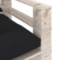 Garten-Palettensofa mit Schwarzen Kissen Kiefernholz Garten-Palettensofa mit Schwarzen Kissen Kiefernholz