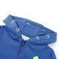 Kinder-Kapuzenpullover mit Reißverschluss Blau Melange 104 Kinder-Kapuzenpullover mit Reißverschluss Blau Melange 104