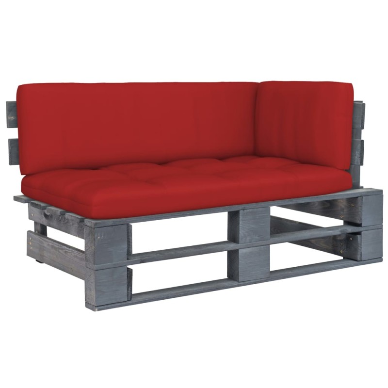 Outdoor-Ecksofa Paletten Kiefernholz Imprägniert Grau Outdoor-Ecksofa Paletten Kiefernholz Imprägniert Grau