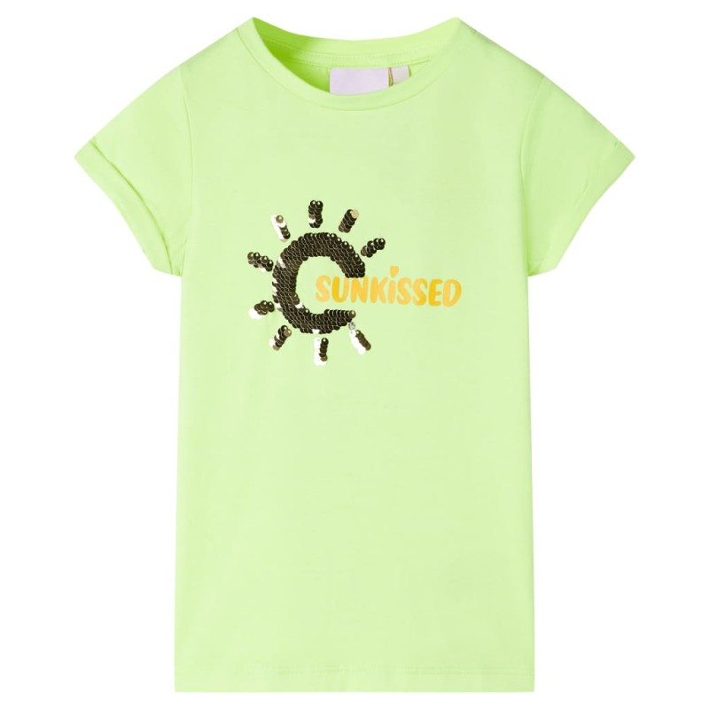 Kinder-T-Shirt Neongelb 92 Kinder-T-Shirt Neongelb 92