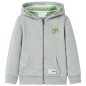 Kinder-Kapuzenpullover mit Reißverschluss Helles Khaki Melange 116 Kinder-Kapuzenpullover mit Reißverschluss Helles Khaki Melange 116