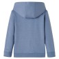 Kinder-Kapuzenpullover Blau Melange 128 Kinder-Kapuzenpullover Blau Melange 128