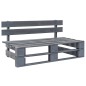 Outdoor-Mittelsofa Paletten Imprägniertes Kiefernholz Grau Outdoor-Mittelsofa Paletten Imprägniertes Kiefernholz Grau