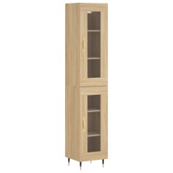 Highboard Sonoma-Eiche 34,5x34x180 cm Holzwerkstoff