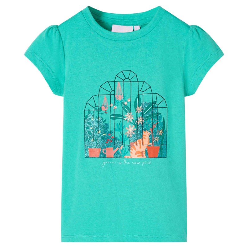 Kinder-T-Shirt Minzgrün 140 Kinder-T-Shirt Minzgrün 140