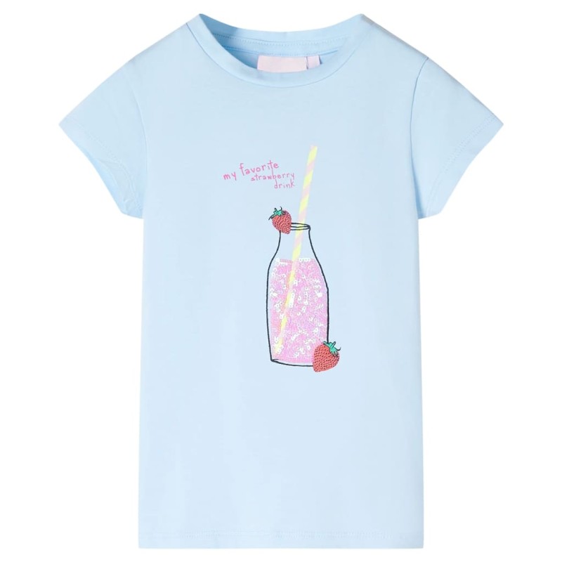 Kinder-T-Shirt Hellblau 128 Kinder-T-Shirt Hellblau 128