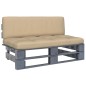 vidaXL Outdoor-Mittelsofa Paletten Imprägniertes Kiefernholz Grau vidaXL Outdoor-Mittelsofa Paletten Imprägniertes Kiefernholz Grau