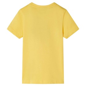 Kinder-Kurzarmshirt Helles Ocker 116