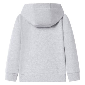 Kinder-Kapuzenpullover mit Reißverschluss Grau 128