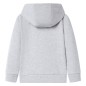 Kinder-Kapuzenpullover mit Reißverschluss Grau 128 Kinder-Kapuzenpullover mit Reißverschluss Grau 128