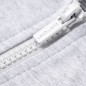 Kinder-Kapuzenpullover mit Reißverschluss Grau 128 Kinder-Kapuzenpullover mit Reißverschluss Grau 128
