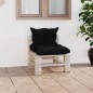 Garten-Mittelsofa aus Paletten mit Kissen Kiefernholz Garten-Mittelsofa aus Paletten mit Kissen Kiefernholz