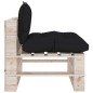 Garten-Mittelsofa aus Paletten mit Kissen Kiefernholz Garten-Mittelsofa aus Paletten mit Kissen Kiefernholz