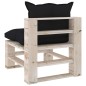 Garten-Mittelsofa aus Paletten mit Kissen Kiefernholz Garten-Mittelsofa aus Paletten mit Kissen Kiefernholz