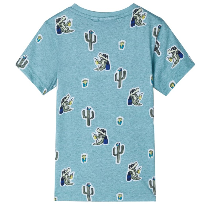 Kinder-T-Shirt Hellgrün Melange 92 Kinder-T-Shirt Hellgrün Melange 92