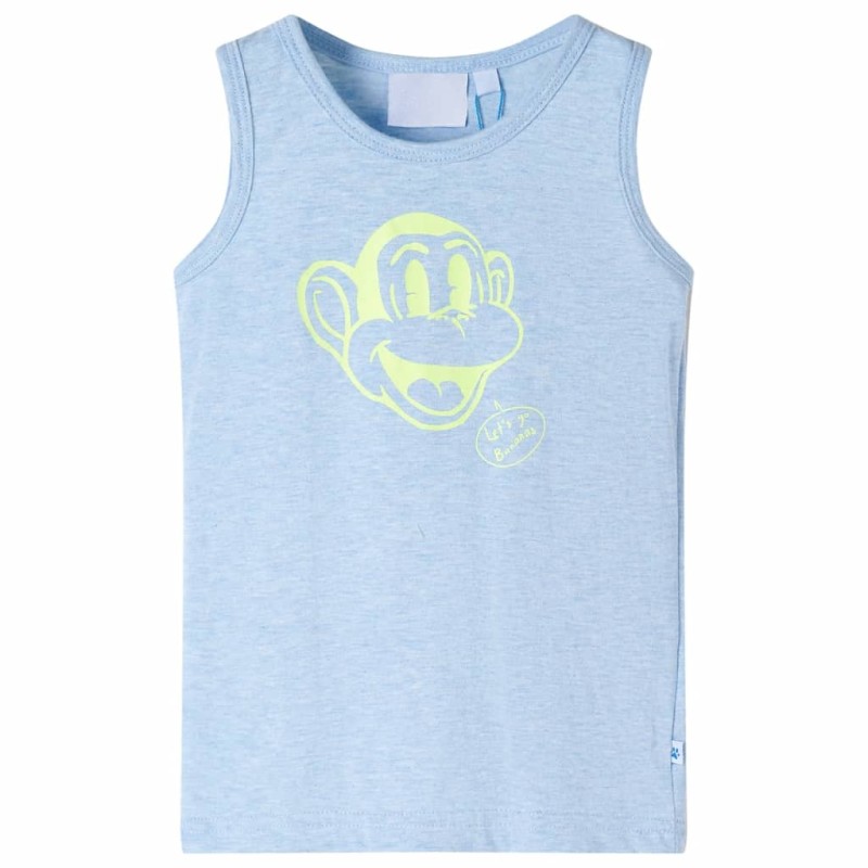 Kinder-Tanktop Hellblau Melange 92 Kinder-Tanktop Hellblau Melange 92