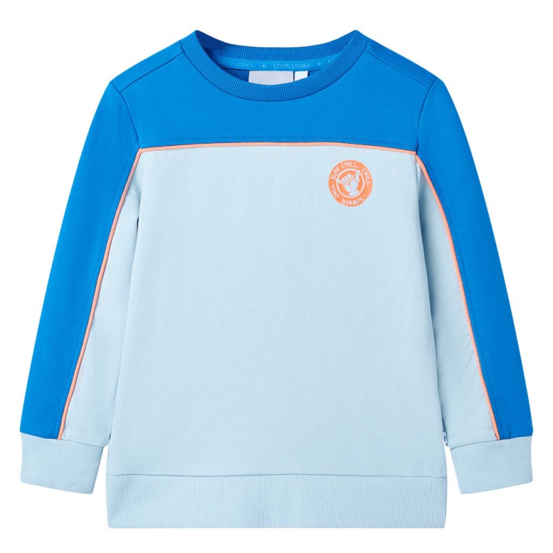 Kinder-Sweatshirt Knallblau und Hellblau 104 Kinder-Sweatshirt Knallblau und Hellblau 104