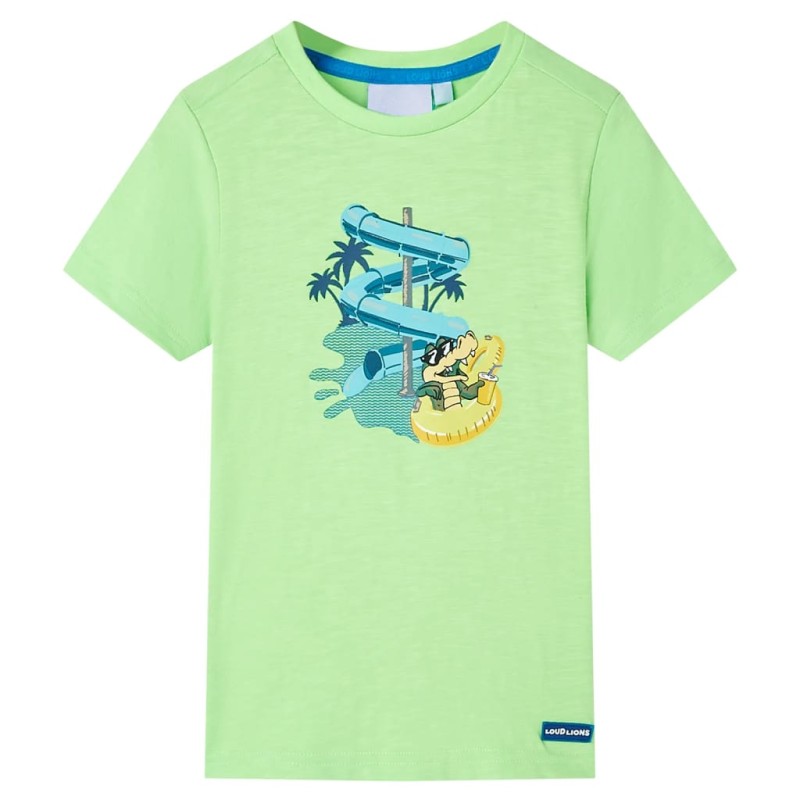Kinder-T-Shirt Neongrün 128 Kinder-T-Shirt Neongrün 128