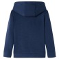 Kinder-Kapuzenpullover Marineblau Melange und Orange 116 Kinder-Kapuzenpullover Marineblau Melange und Orange 116