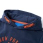 Kinder-Kapuzenpullover Marineblau Melange und Orange 116 Kinder-Kapuzenpullover Marineblau Melange und Orange 116