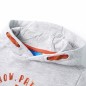 Kinder-Kapuzenpullover Grau Melange und Orange 140 Kinder-Kapuzenpullover Grau Melange und Orange 140
