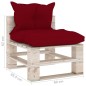 vidaXL Outdoor-Mittelsofa Paletten mit Kissen Kiefernholz vidaXL Outdoor-Mittelsofa Paletten mit Kissen Kiefernholz