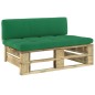 Garten-Mittelsofa aus Paletten Grün Imprägniertes Kiefernholz Garten-Mittelsofa aus Paletten Grün Imprägniertes Kiefernholz