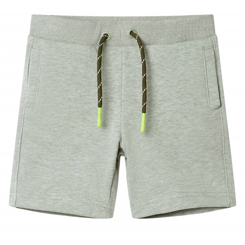 Kindershorts mit Kordelzug Hellkhaki Melange 104 Kindershorts mit Kordelzug Hellkhaki Melange 104
