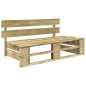 Garten-Mittelsofa aus Paletten Grün Imprägniertes Kiefernholz Garten-Mittelsofa aus Paletten Grün Imprägniertes Kiefernholz