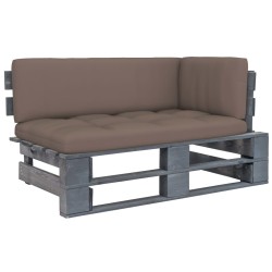 Outdoor-Ecksofa Paletten Kiefernholz Imprägniert Grau
