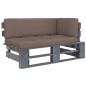 Outdoor-Ecksofa Paletten Kiefernholz Imprägniert Grau Outdoor-Ecksofa Paletten Kiefernholz Imprägniert Grau