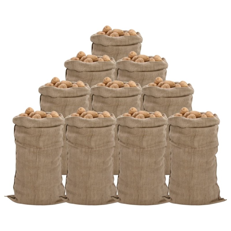 vidaXL Jutesäcke 10 Stk. 65x135 cm 100% Jute 340 g/m² vidaXL Jutesäcke 10 Stk. 65x135 cm 100% Jute 340 g/m²