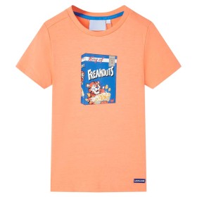 Kinder-Kurzarmshirt Neonorange 128